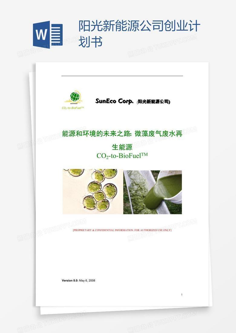 阳光新能源公司创业计划书