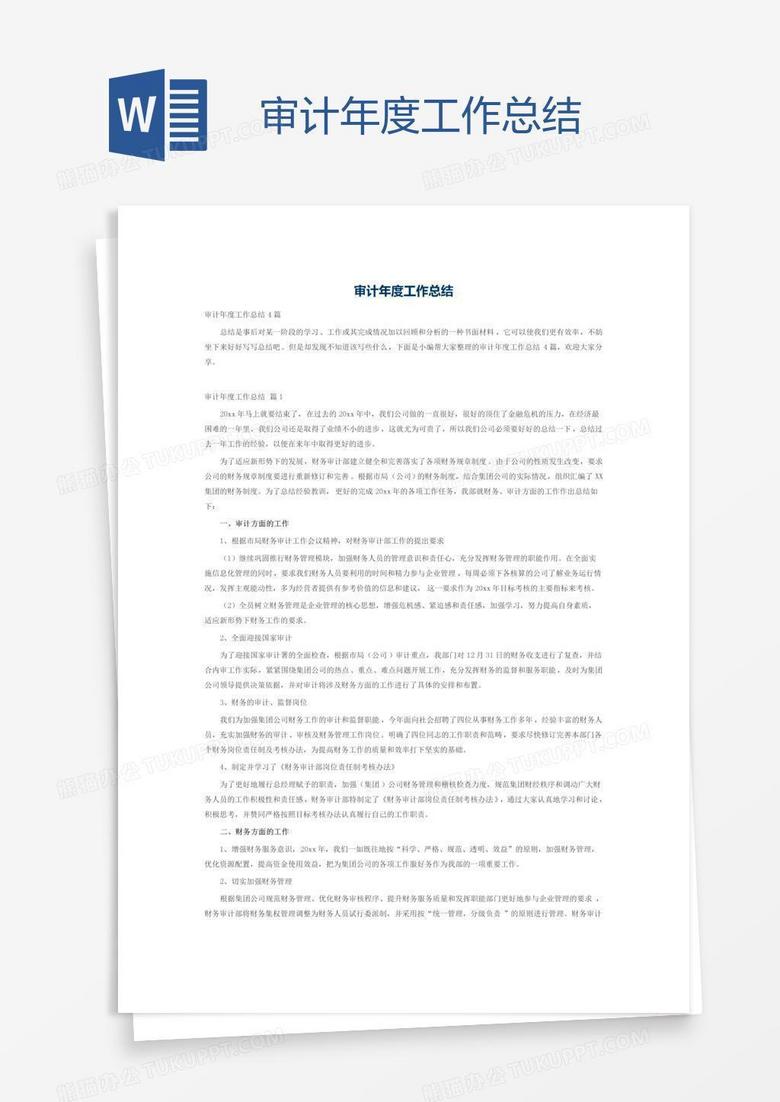 审计年度工作总结