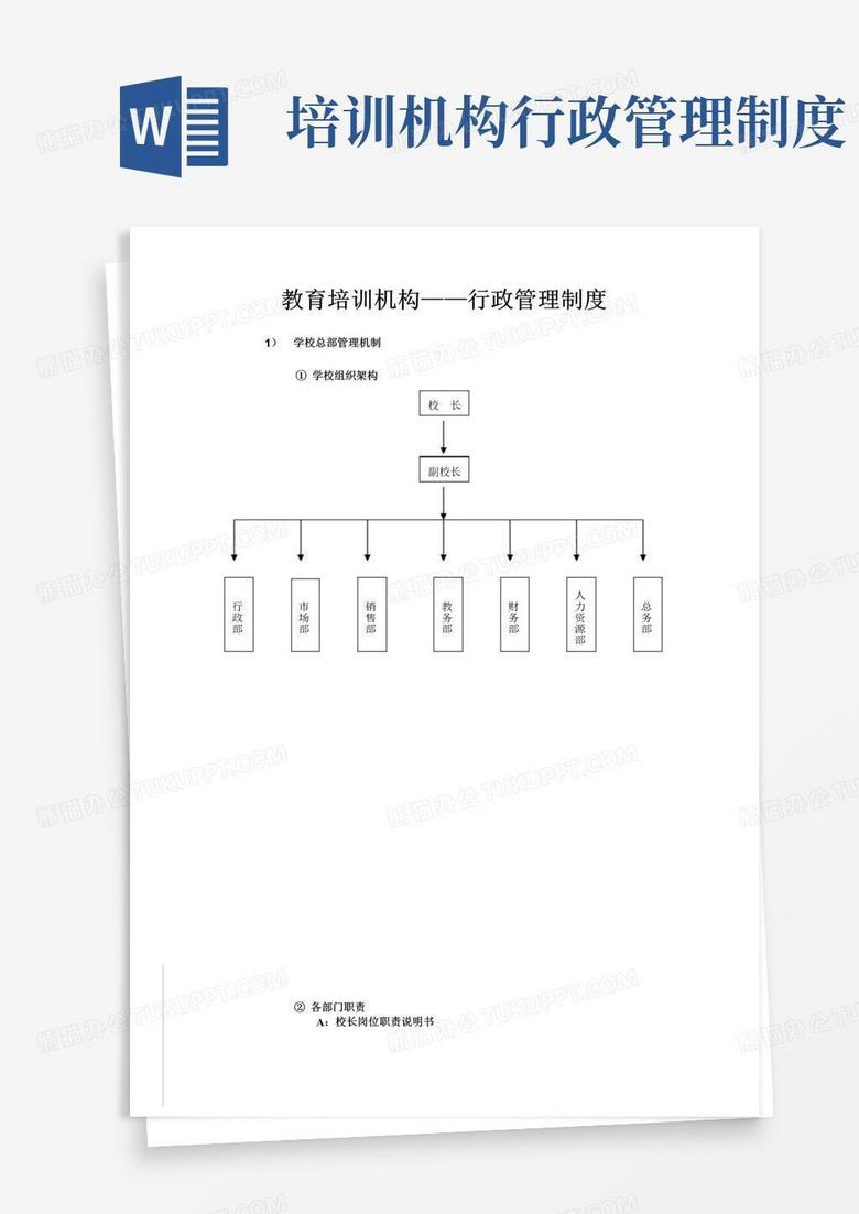 大气版教育培训机构——行政管理制度