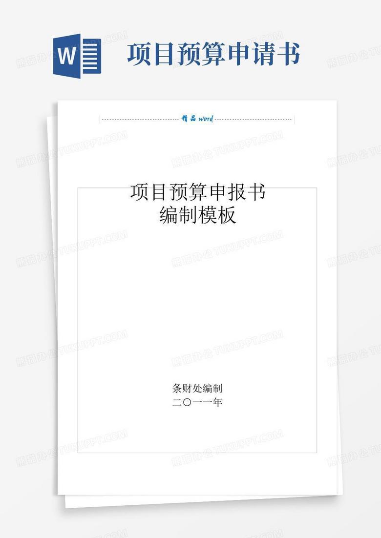 简洁的项目预算申报书模板
