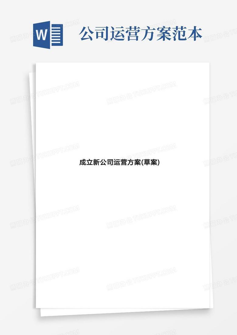 简易版成立新公司运营方案(草案)模板