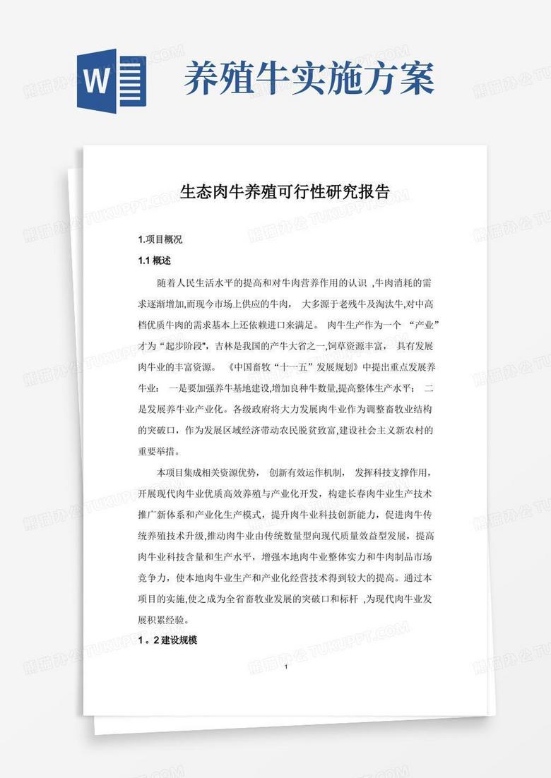 生态肉牛养殖可行性研究报告