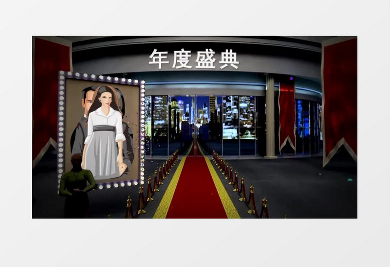 颁奖仪式走红地毯舞台剧院庆典片头AE视频模板