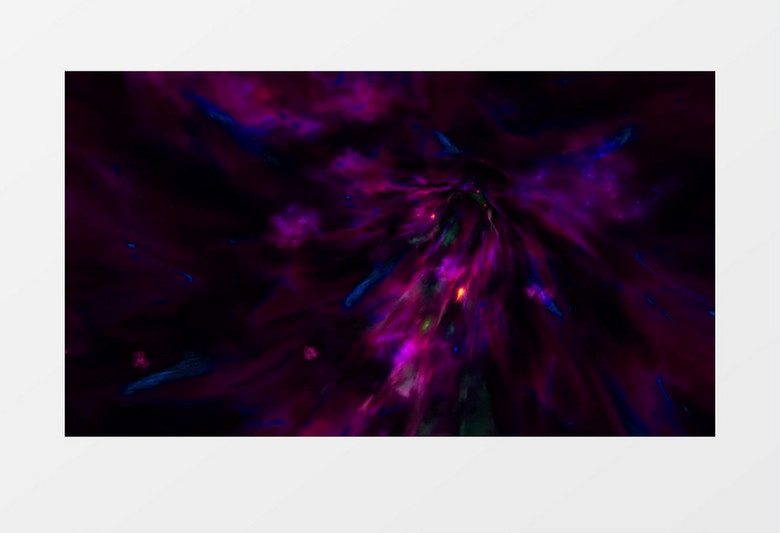 彩色星云穿梭有音乐背景视频素材