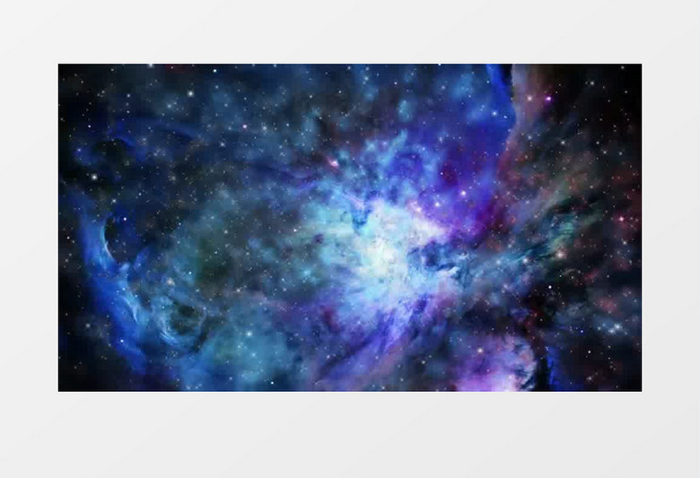 蓝色星空星云粒子背景视频（有音乐）