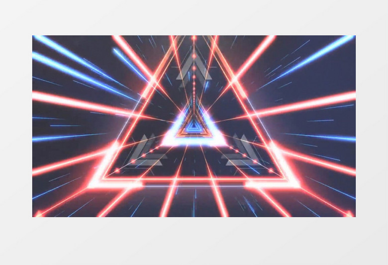 动感节奏三角光线动态变幻视频素材（有音乐）
