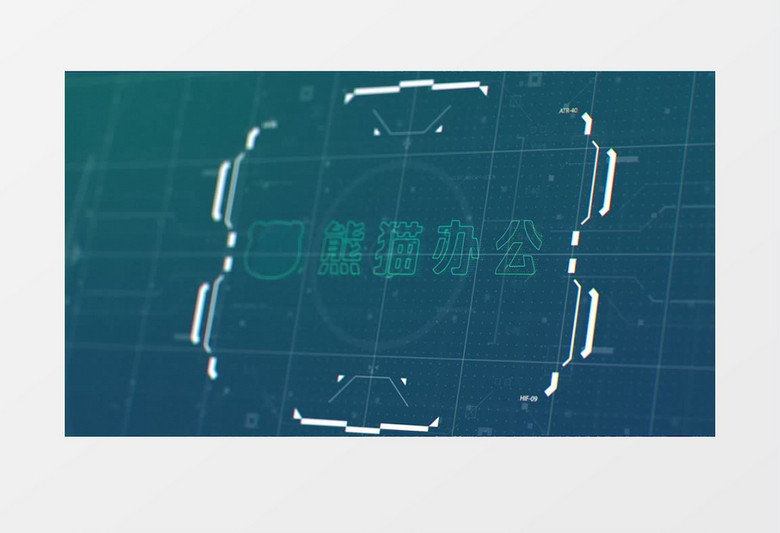  蓝色高科技线条Logo动画AE视频模板