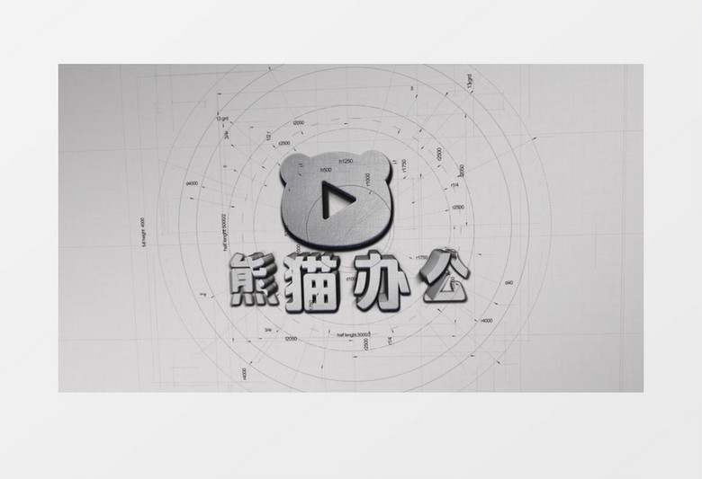 创意蓝图构建动画标志AE视频模板