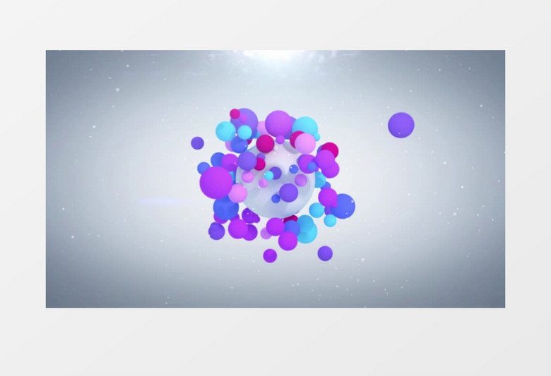 活力气球粒子动画标志展示ae模板