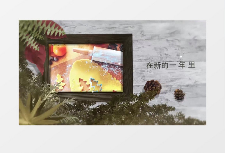 圣诞图文展示幻灯片ae视频模板