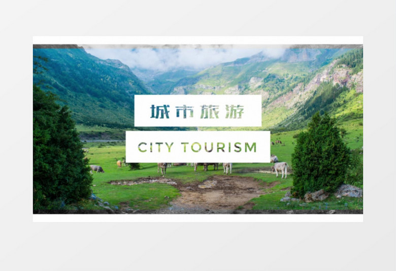 优雅对称相册幻灯片ae模板