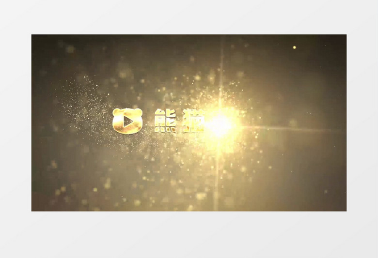 金色微光粒子标志logo动画ae视频模板