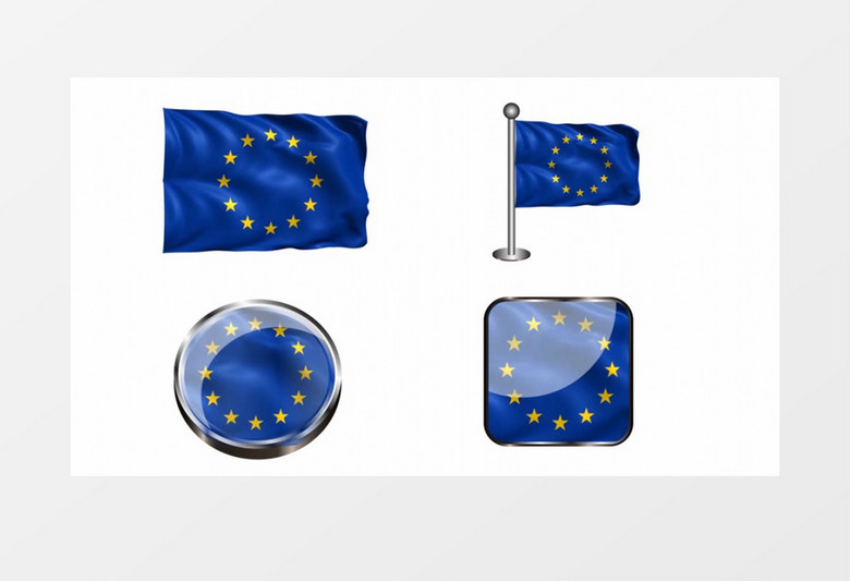 几款有趣旗帜素材展示ae视频模板