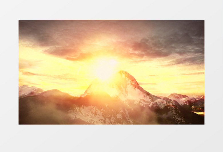 震撼创意火山标志logo展示AE视频模板
