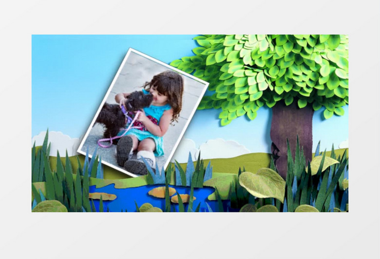 欢乐儿童童年相册展示会声会影模板