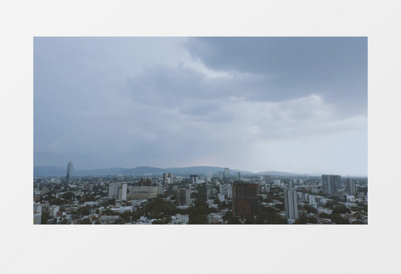 复古城市群天际线航拍风景实拍视频
