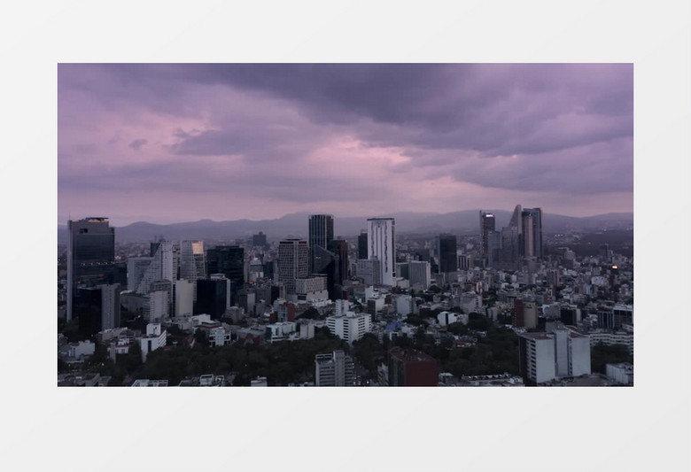 大气城市建筑群实拍视频