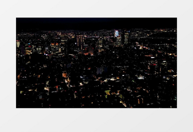 大气城市夜景航拍镜头实拍视频