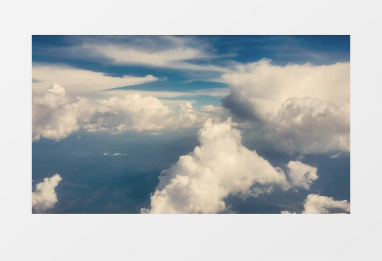 唯美飞机外云层展示实拍视频