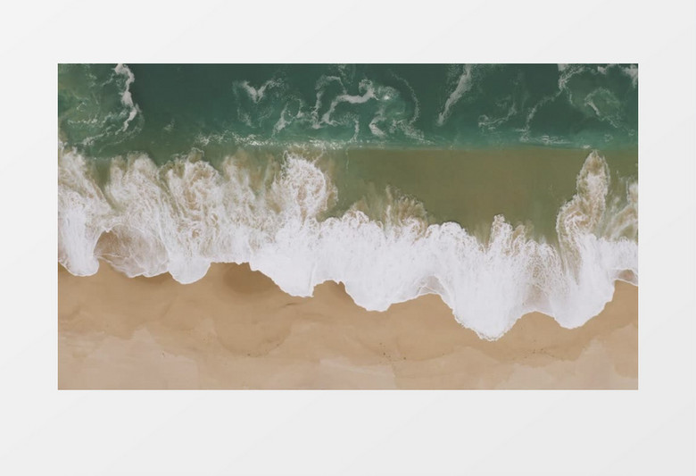 海浪撞击海滩美景实拍视频模板