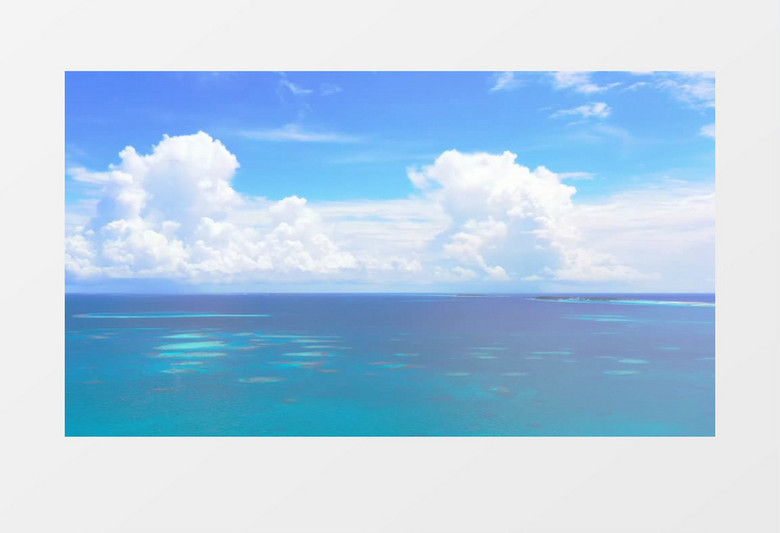 唯美大海蓝天风景实拍视频