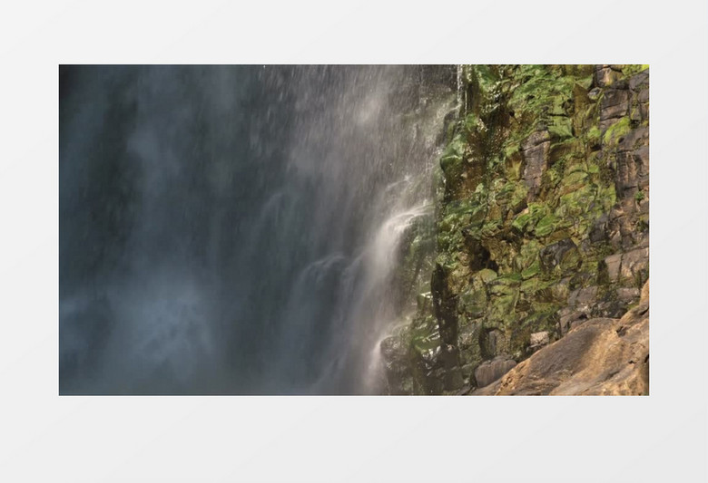 山间瀑布飞流水风景实拍视频
