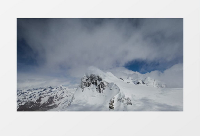 阿尔卑斯雪山云层涌动美景实拍视频