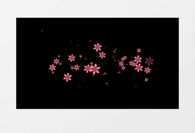 唯美花朵粉色花瓣旋转展开动态视频元素