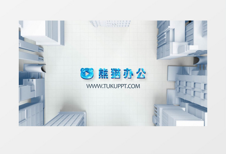 城市建筑三維模型空間LOGO片頭動畫PR模板 城市建筑三維模型空間LOGO片頭動畫PR模板
