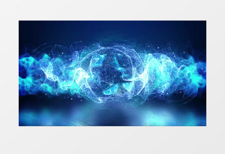魔法粒子碰撞logo片头PR视频模板