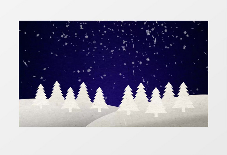 蓝色圣诞节雪花飘落背景视频素材