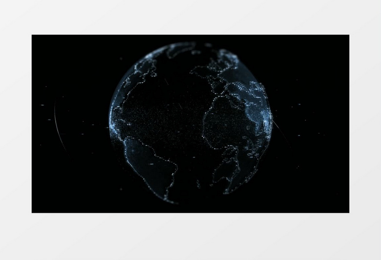 未来科幻炫酷数字地球背景视频
