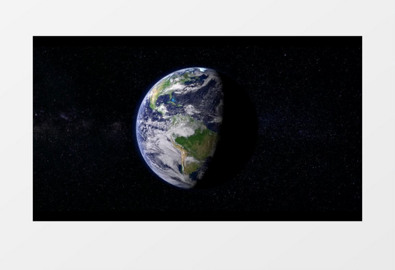 蔚蓝地球自转卫星拍摄实拍视频