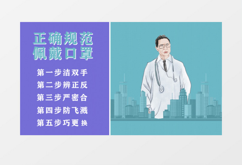 MG动画复工返岗工作防疫指南AE模板