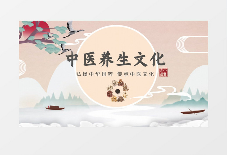 素雅古风弘扬中医文化PR视频模板
