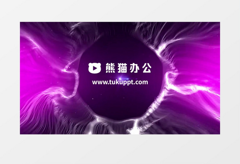 紫色酷炫粒子Logo片头PR视频模板
