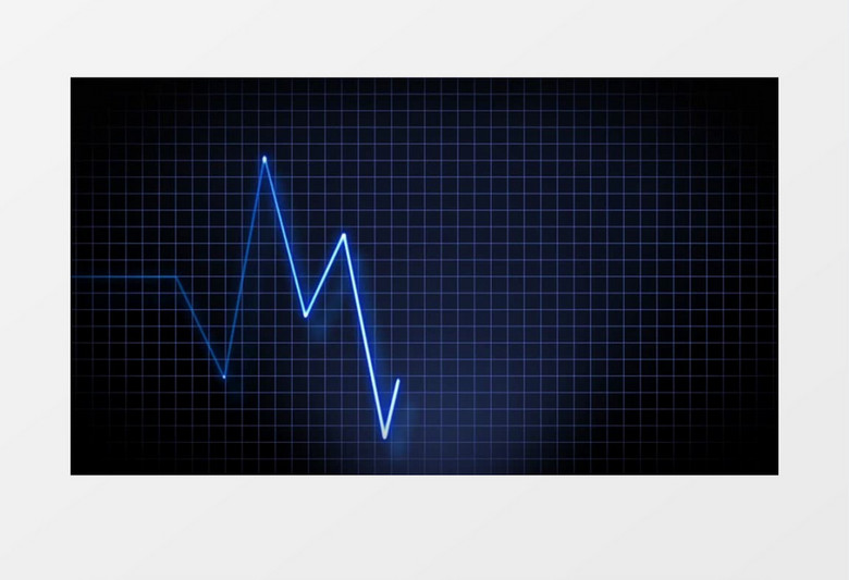 蓝色心跳曲线图背景视频素材