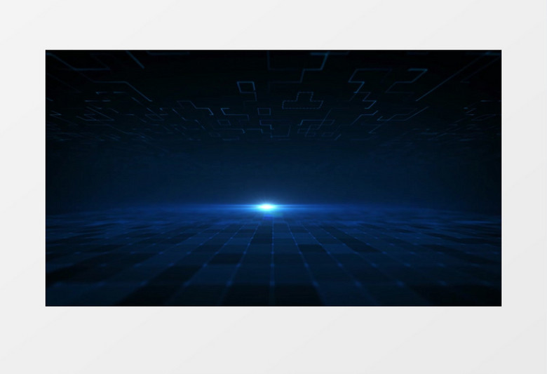 蓝色简约科技地面网格背景视频
