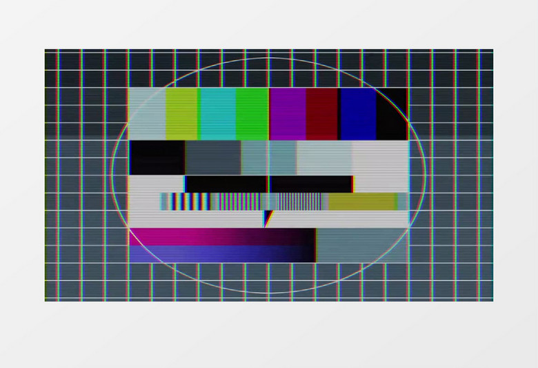 旧电视信号故障干扰后期素材