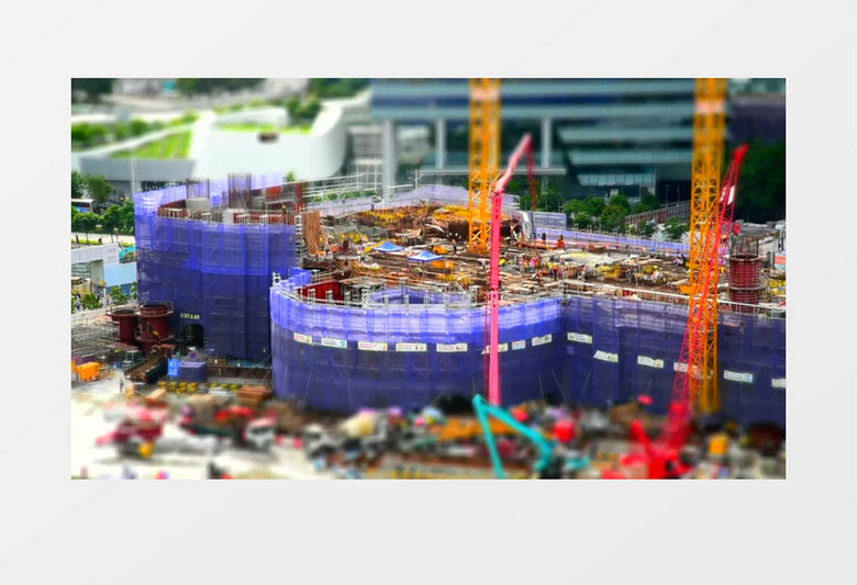 延时拍摄工人在建造建筑物实拍视频素材 延时拍摄工人在建造建筑物实拍视频素材