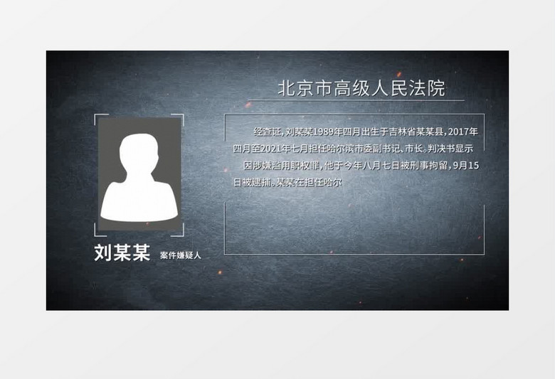 犯罪嫌疑人介绍片头AE模板