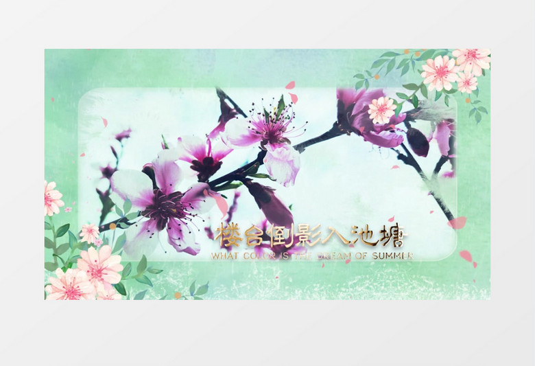 清新立夏二十四节气图文展示pr模板