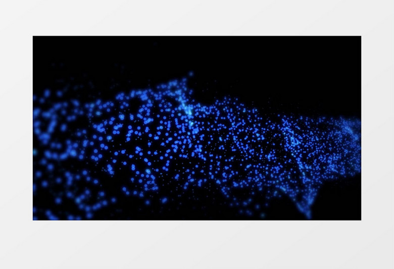 唯美的蓝色科技粒子视频素材