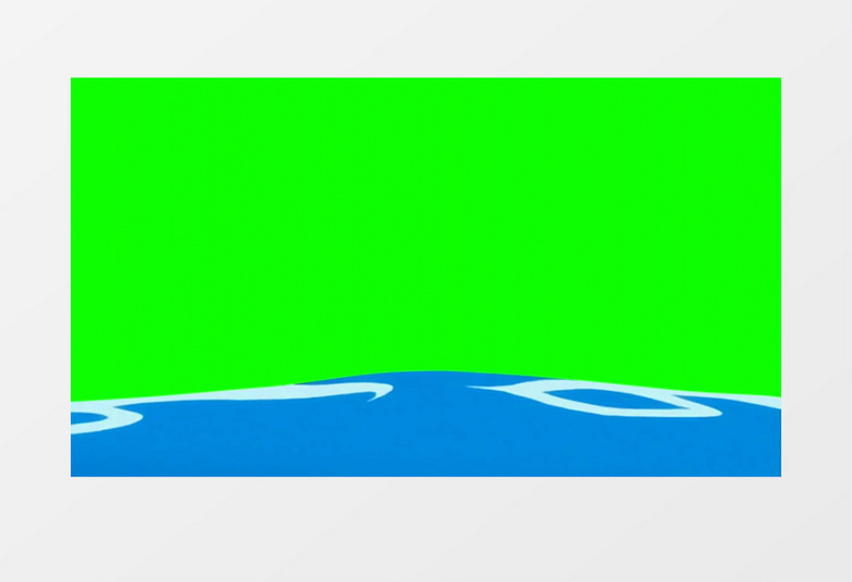 绿幕背景卡通水面波纹后期素材