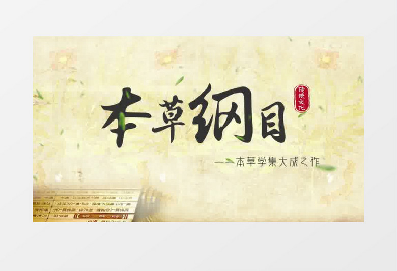 简约复古本草纲目宣传pr模板 简约复古本草纲目宣传pr模板