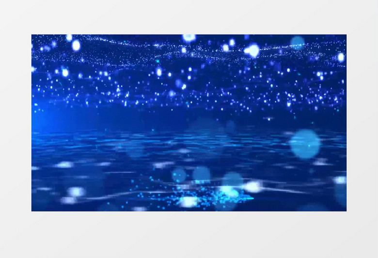 蓝色唯美粒子光斑视频背景