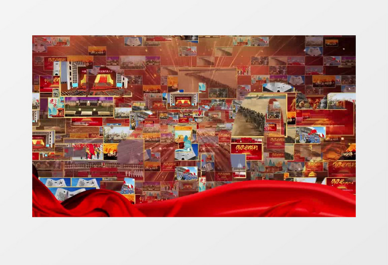 建党100周年照片汇聚LOGOAE模板