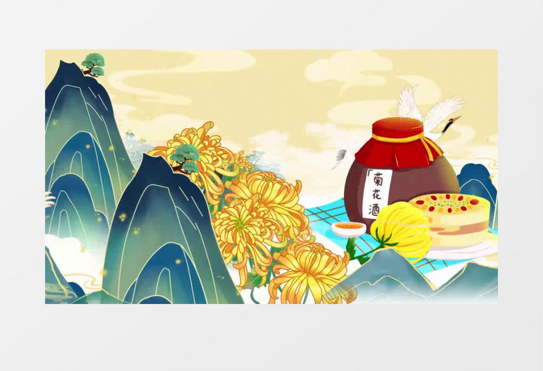 九月初九重阳节敬老爱老宣传背景视频