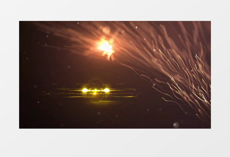 大气震撼黑金粒子线条年会开场背景视频