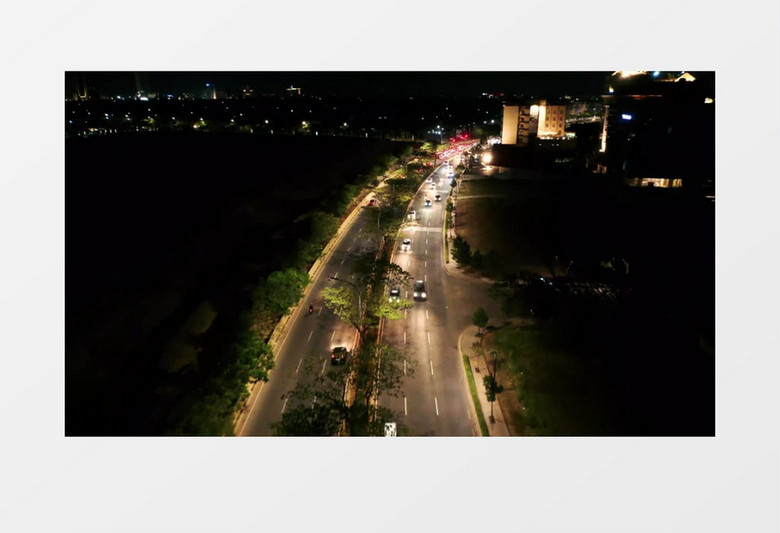 城市夜晚道路上的车辆灯光实拍视频素材实拍视频素材